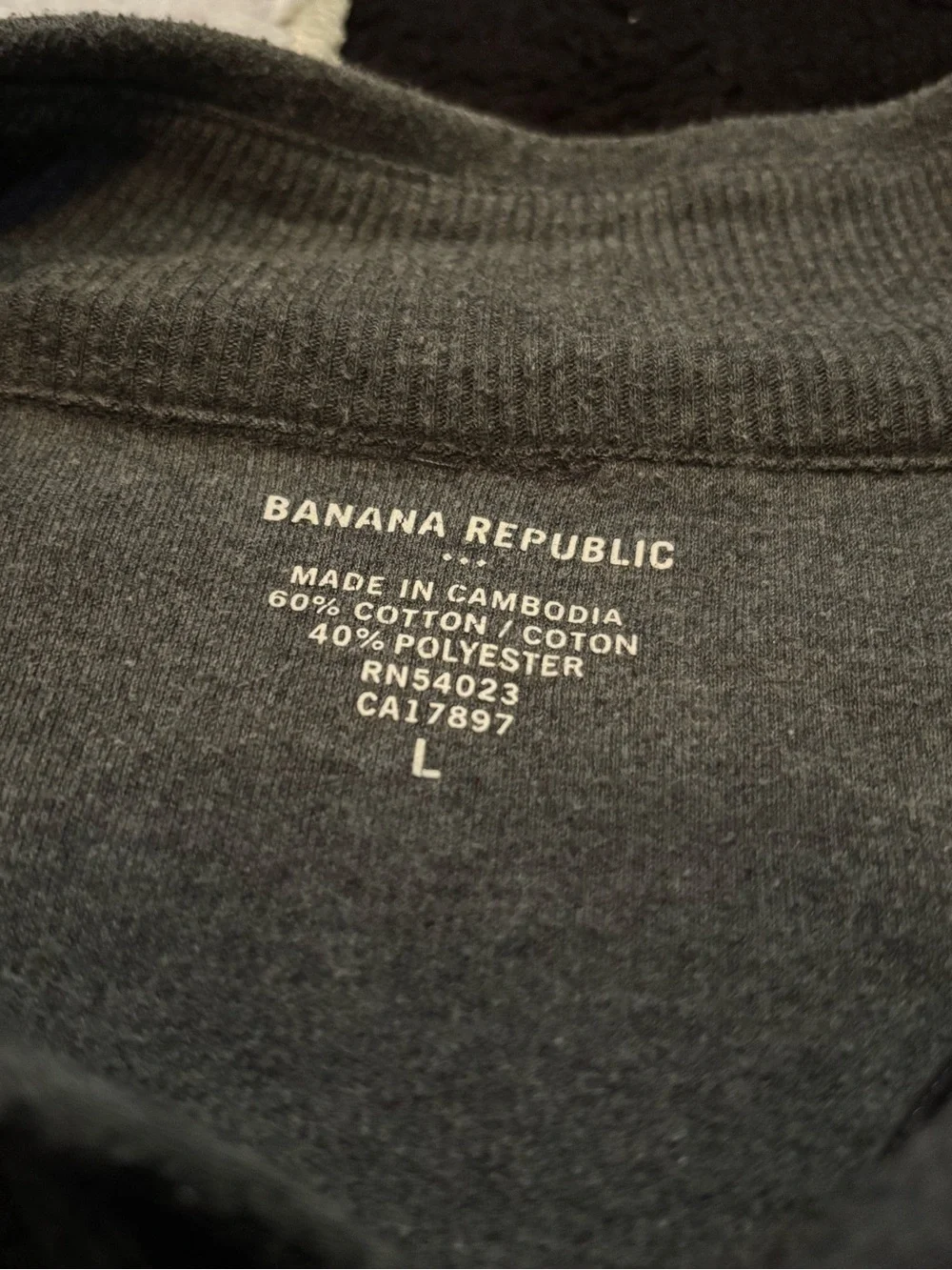 Banana Republic Gray Long-Sleeve Polo Knit